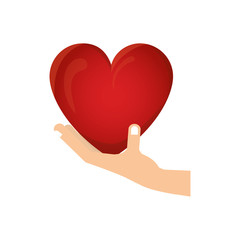 Heart and love icon vector illustration graphic design