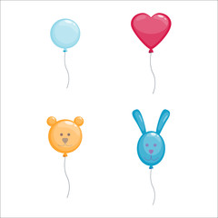 Balloons vector set.