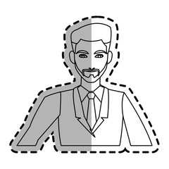 businessman cartoon icon over white background. vector illustration