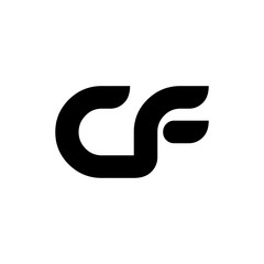 Initial Letter CF Rounded Lowercase Logo