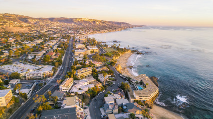 Beautiful Laguna Beach, Orange County during Sunset © rouda100