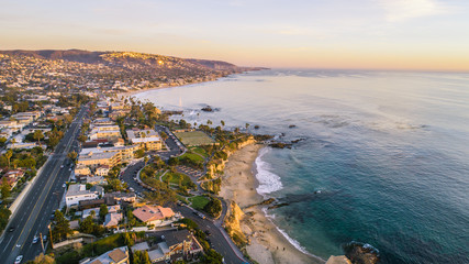 Fototapeta premium Beautiful Laguna Beach, Orange County during Sunset