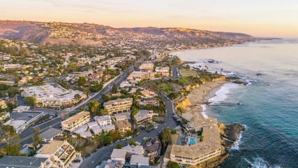 Beautiful Laguna Beach, Orange County during Sunset
