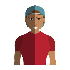 man cartoon icon over white background. colorful design. vector illustration