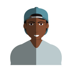 man cartoon icon over white background. colorful design. vector illustration