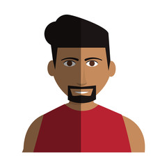 man cartoon icon over white background. colorful design. vector illustration