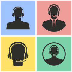 Assistance icon set.