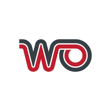 Initial Letter WO Linked Design Logo