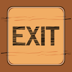 EXIT sign on textural background