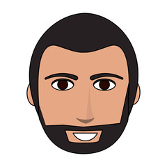 man face cartoon icon over white background. colorful design. vector illustration