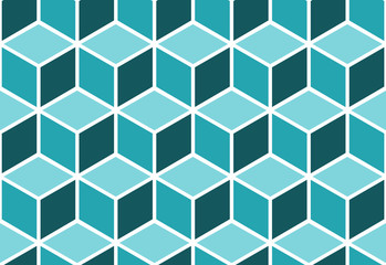 Abstract seamless cube pattern. Geometric vector background. Optical illusion.