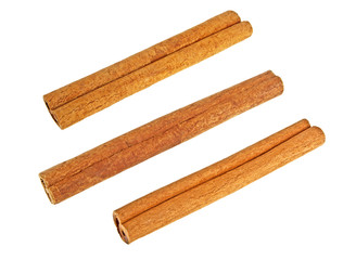 Cinnamon sticks isolated on a white background