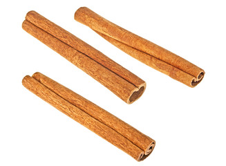Cinnamon sticks isolated on a white background