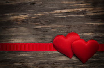 Hearts and ribbon