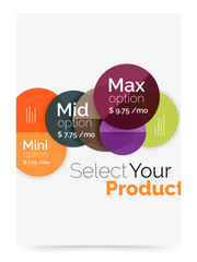 Circle business brochure template with options