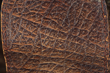 texture of old worn leather