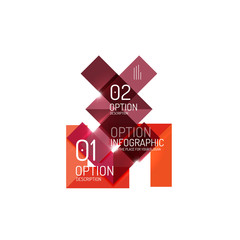 Creative paper geometric business infographic background templates