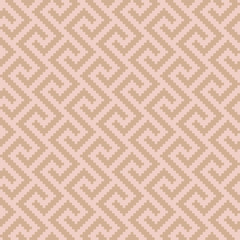 Meander Pixel Art Seamless Pattern.