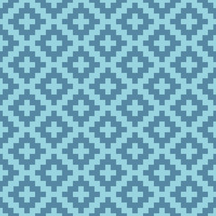 Squares Pixel Art Seamless Pattern.