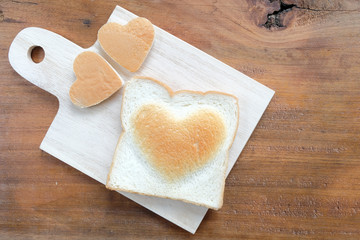 heart shape bakery for valentine concept