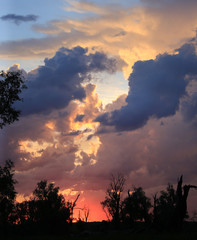 Summer sunrise on the river