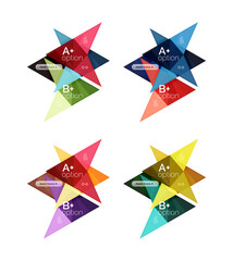 Colorful vector option banner arrow templates, infographic layouts