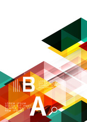 Abstract triangles and lines vector