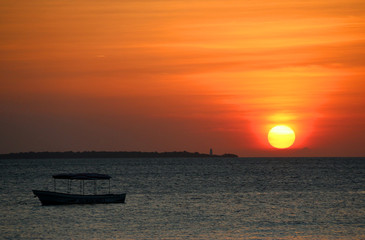 Fototapeta na wymiar Zanzibar sunset