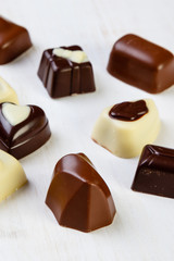 variety chocolate pralines