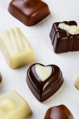 variety chocolate pralines