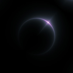 illustration of a planet eclipse in deep outer space 