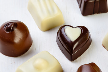 variety chocolate pralines
