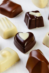 variety chocolate pralines