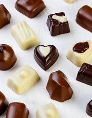 variety chocolate pralines