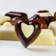 variety chocolate pralines