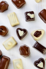 variety chocolate pralines