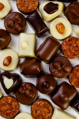 variety chocolate pralines