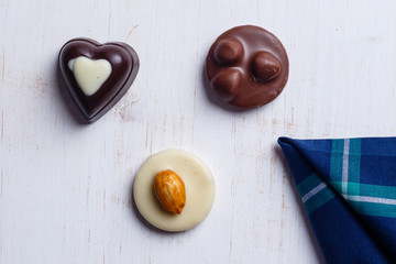 variety chocolate pralines