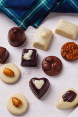 variety chocolate pralines