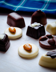 variety chocolate pralines