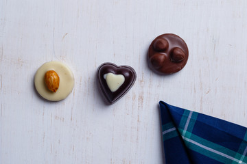 variety chocolate pralines