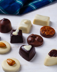 variety chocolate pralines