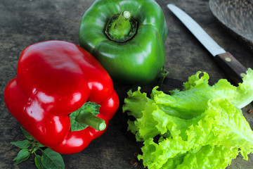 fresh bell pepper or capsicum, sweet pepper