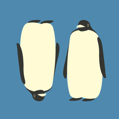 Penguin vector illustration style Flat