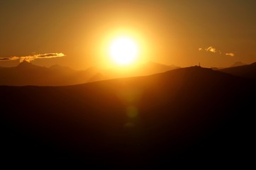 Sonnenuntergang auf Seiser Alm