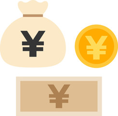 日本円、お金のアイコン