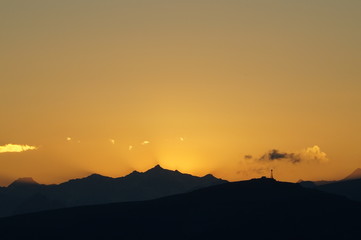 Sonnenuntergang auf Seiser Alm