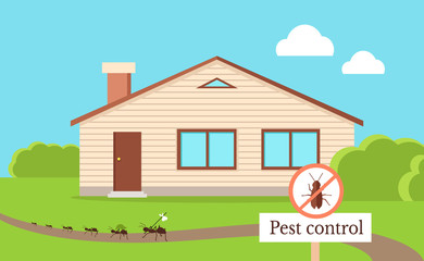 Pest Control Concept Vector In Flat Style Design