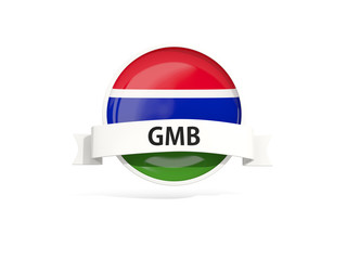 Flag of gambia with banner