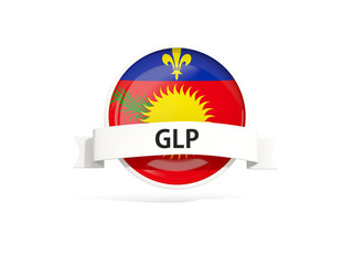 Flag of guadeloupe with banner